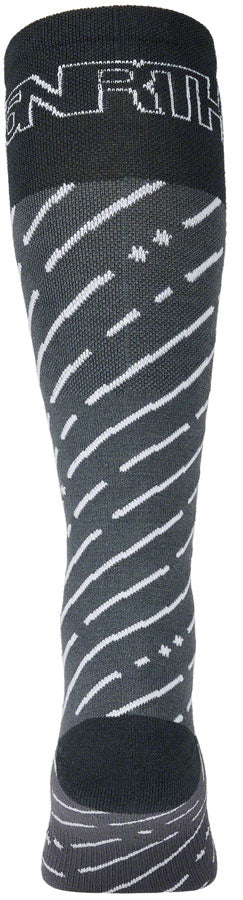 Load image into Gallery viewer, 45NRTH Snow Band Midweight Knee High Wool Sock - Dark Gray/Dark Blue Large
