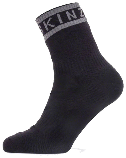 SealSkinz Mautby Waterproof Ankle Socks - Black/Gray Large