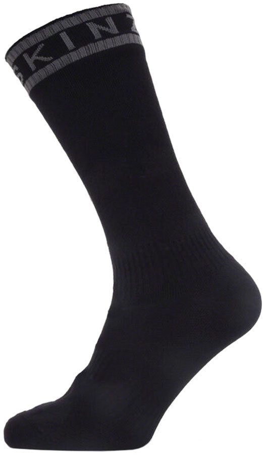 Load image into Gallery viewer, SealSkinz Scoulton Waterproof Mid Socks - Black/Gray Large
