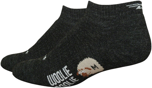 DeFeet Woolie Boolie D-Logo Socks - 1 inch Charcoal Large