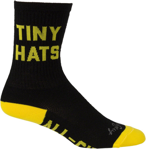 All-City Tiny Hat Society Socks - 6 inch Black/Yellow Small/Medium