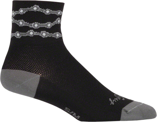 SockGuy Classic Chains Socks - 3 inch Black Large/X-Large