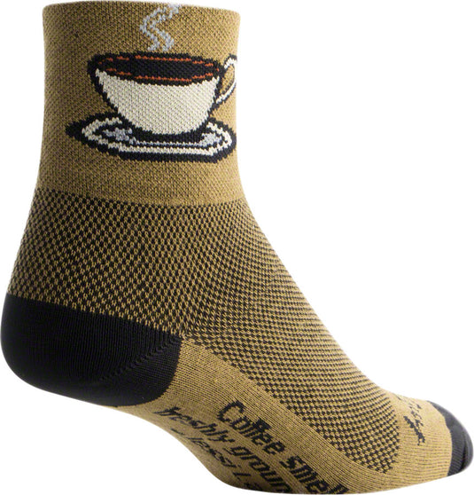 SockGuy Classic Coffee Socks - 3 inch Brown Small/Medium