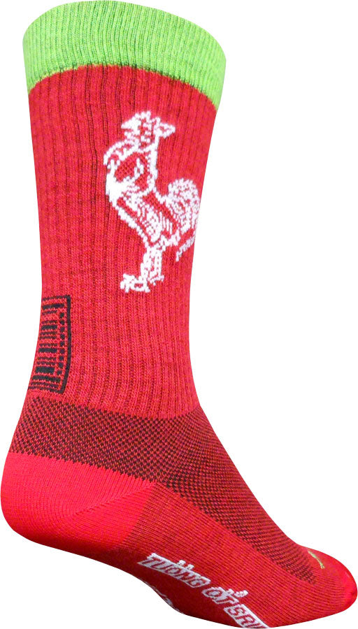 SockGuy Sriracha Wool Socks - 8 inch Red Large/X-Large