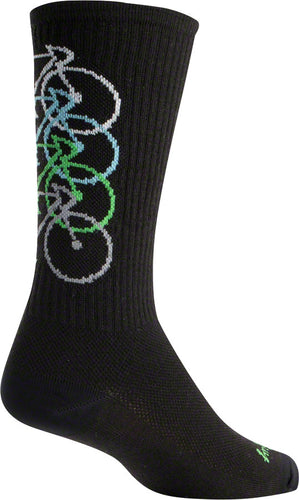 SockGuy Wool Stacked Socks - 6 inch Black Large/X-Large