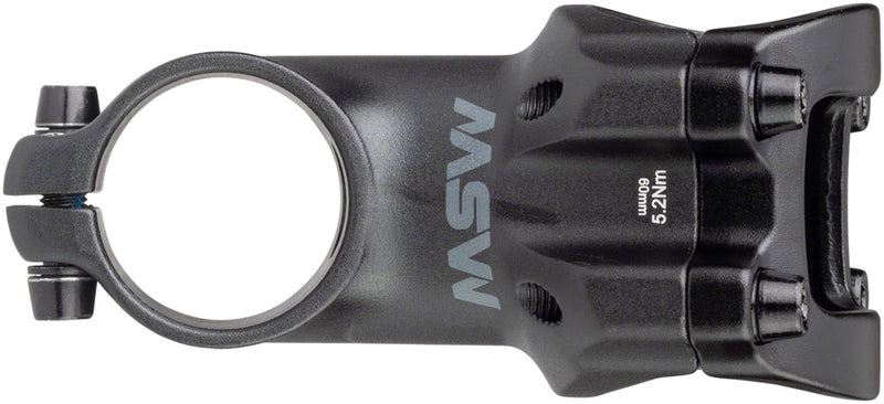 Load image into Gallery viewer, MSW 17 Stem - 60mm 31.8 Clamp +/-17 1 1/8&quot; Aluminum Black
