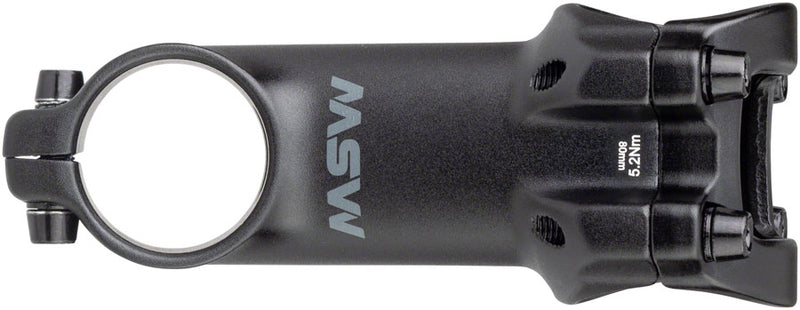Load image into Gallery viewer, MSW 17 Stem - 80mm 31.8 Clamp +/-17 1 1/8&quot; Aluminum Black
