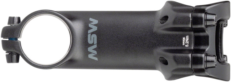Load image into Gallery viewer, MSW 17 Stem - 90mm 31.8 Clamp +/-17 1 1/8&quot; Aluminum Black
