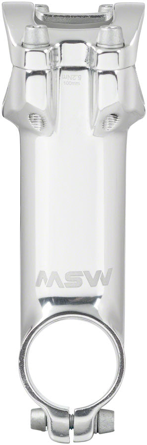 MSW 17 Stem - 100mm 31.8 Clamp +/-17 1 1/8" Aluminum Silver