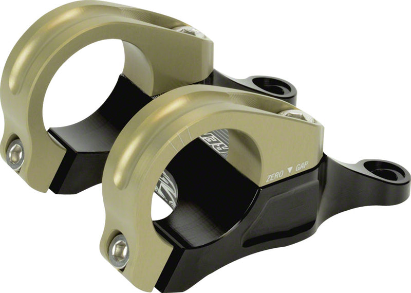 Load image into Gallery viewer, Renthal Integra II Stem - 45mm 31.8 Clamp +/-0 Direct Mount Aluminum BLK/Gold
