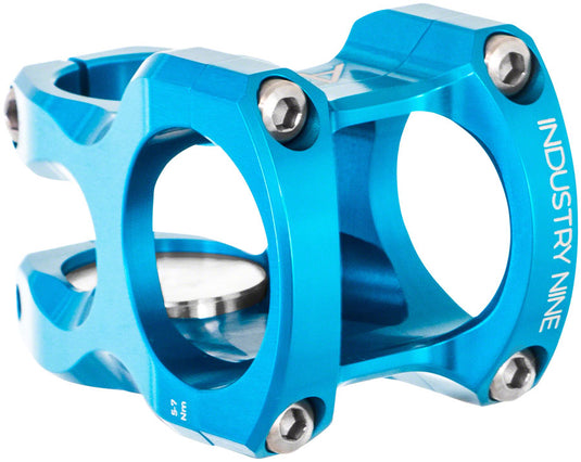 Industry Nine A318 Stem - 40mm 31.8mm Clamp +/-4.4 1 1/8" Aluminum Turquoise