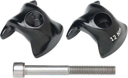 Ritchey WCS 1-Bolt Seatpost Saddle Rail Clamp - Outer Plates For Carbon Posts 7 x 9.6mm Rails BLK