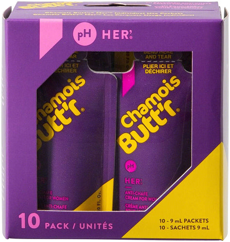 Chamois Buttr Her: 0.3oz Packet Box of 10