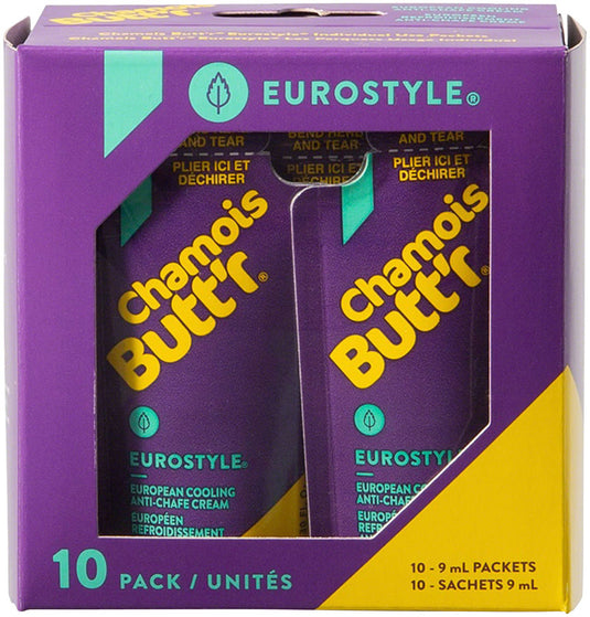 Chamois Buttr Eurostyle: 0.3oz Packet Box of 10