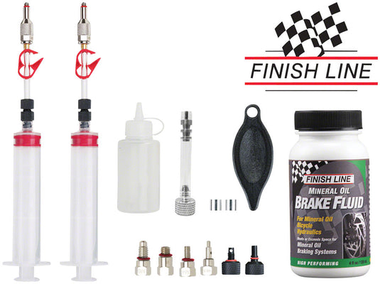 Jagwire Pro Mineral Oil Bleed Kit - Shimano Magura Tektro TRP Hayes Adapters Included