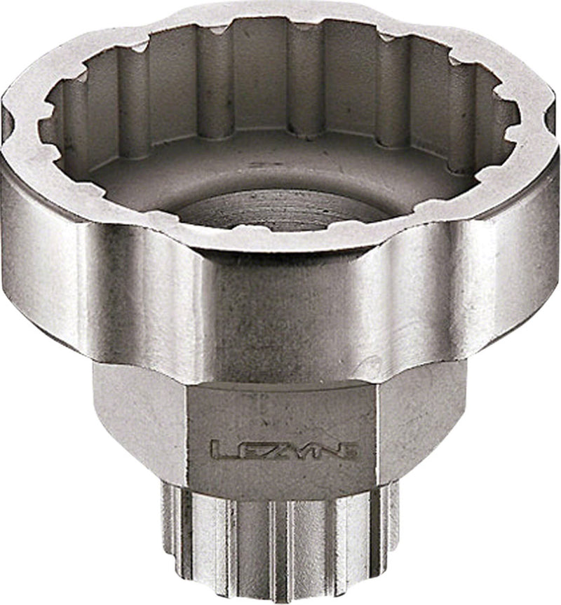 Load image into Gallery viewer, Lezyne External Bottom Bracket Cassette Lockring 2 tools in 1 Combo Tool Silver

