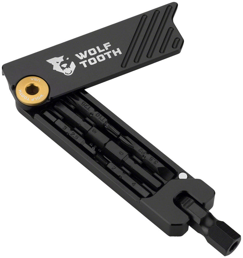 Load image into Gallery viewer, Wolf Tooth 6-Bit Hex Wrench - Multi-Tool Gold
