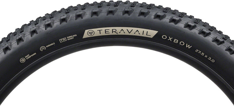 Load image into Gallery viewer, Teravail Oxbow Tire - 27.5 x 3 Tubeless Folding Black Durable Fast Compound
