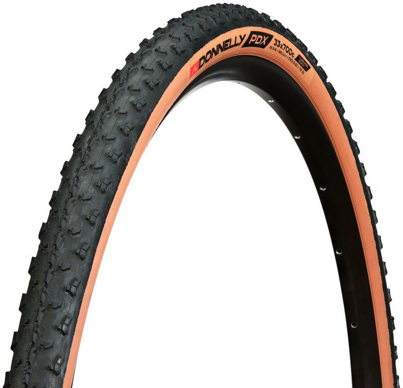 Load image into Gallery viewer, Donnelly Sports PDX Tire - 700 x 33 Tubeless Folding Black/Tan
