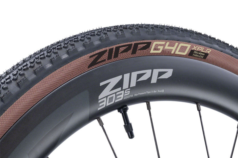 Load image into Gallery viewer, Zipp G40 XPLR Puncture Resistant Tire - 700 x 40 Tubeless Folding BLK/Tan A2
