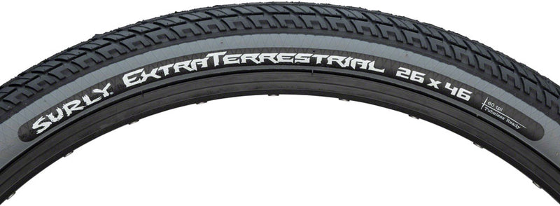 Load image into Gallery viewer, Surly ExtraTerrestrial Tire - 26 x 46c Tubeless Folding Black/Slate 60tpi
