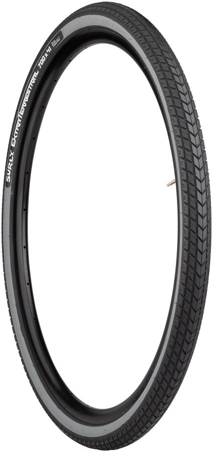 Load image into Gallery viewer, Surly ExtraTerrestrial Tire - 700 x 41 Tubeless Folding Black/Slate 60tpi
