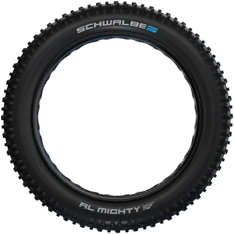 Load image into Gallery viewer, Schwalbe Al Mighty Tire - 26 x 4.8&quot; Tubeless Folding BLK Evolution Line Addix Speed Grip Super Ground E-25 Studded
