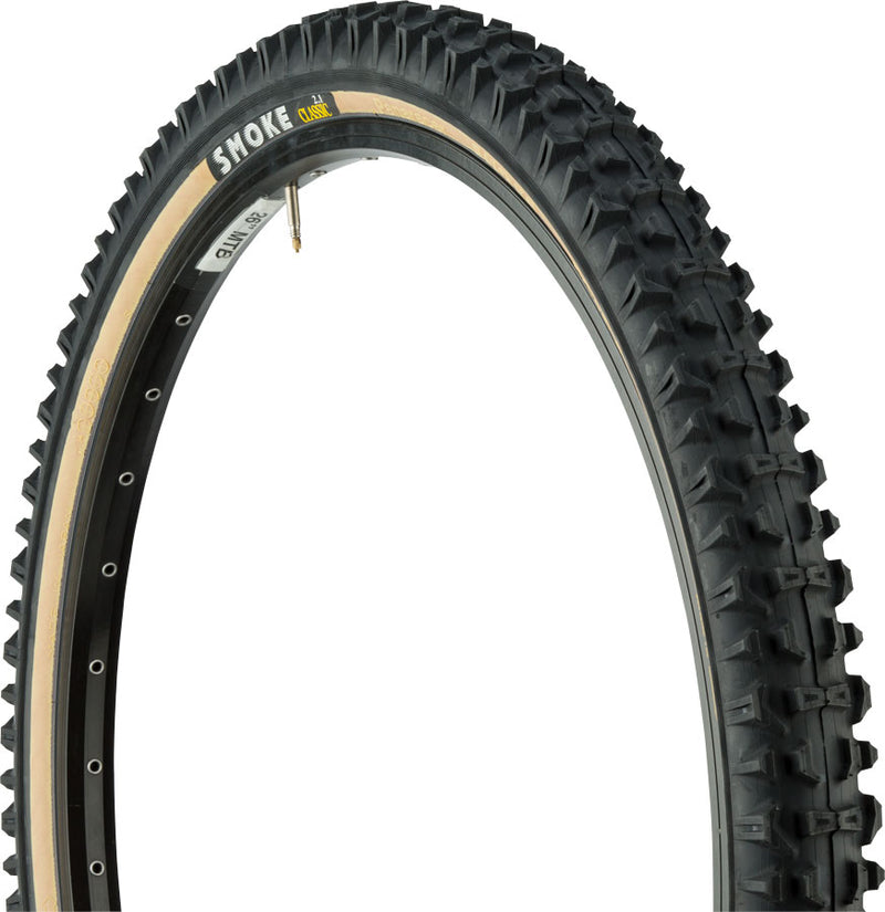 Load image into Gallery viewer, Panaracer Smoke Tire - 26 x 2.1 Clincher Folding Black/Tan 60tpi
