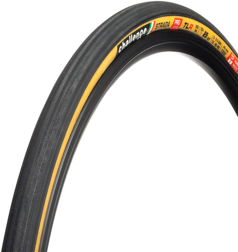 Challenge Strada Pro TLR Tire 700x30C Folding Tubeless Ready Natural SuperPoly PPS 300TPI Tanwall