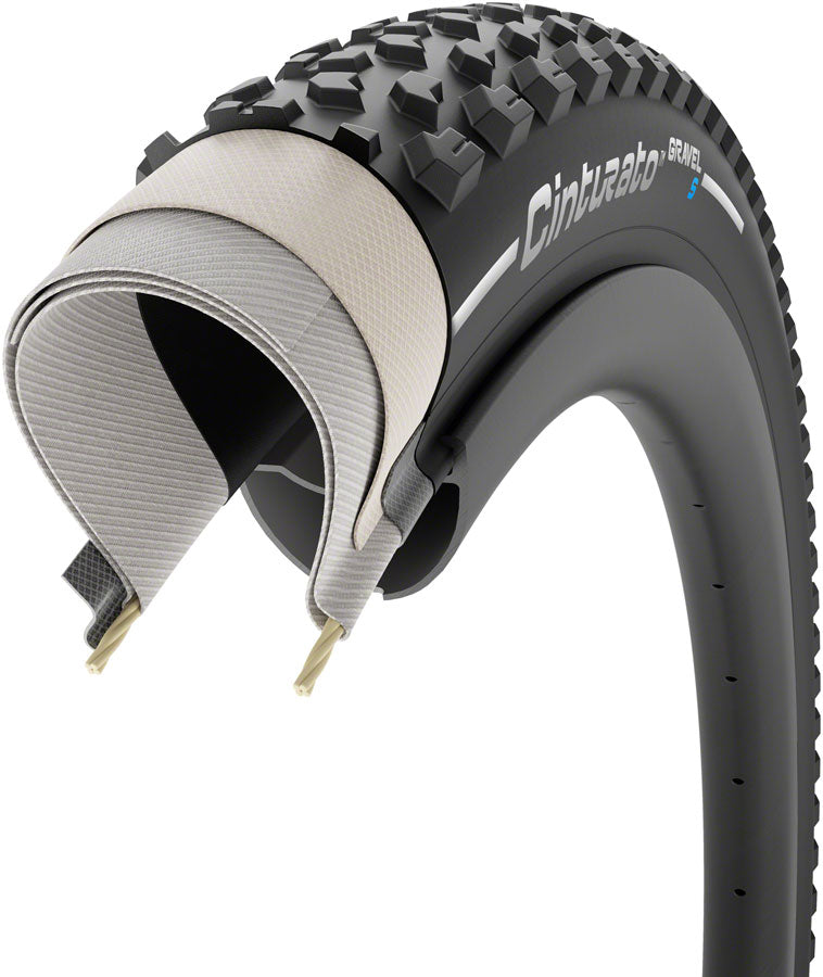 Load image into Gallery viewer, Pirelli Cinturato Gravel S Tire - 700 x 40 Tubeless Folding Black
