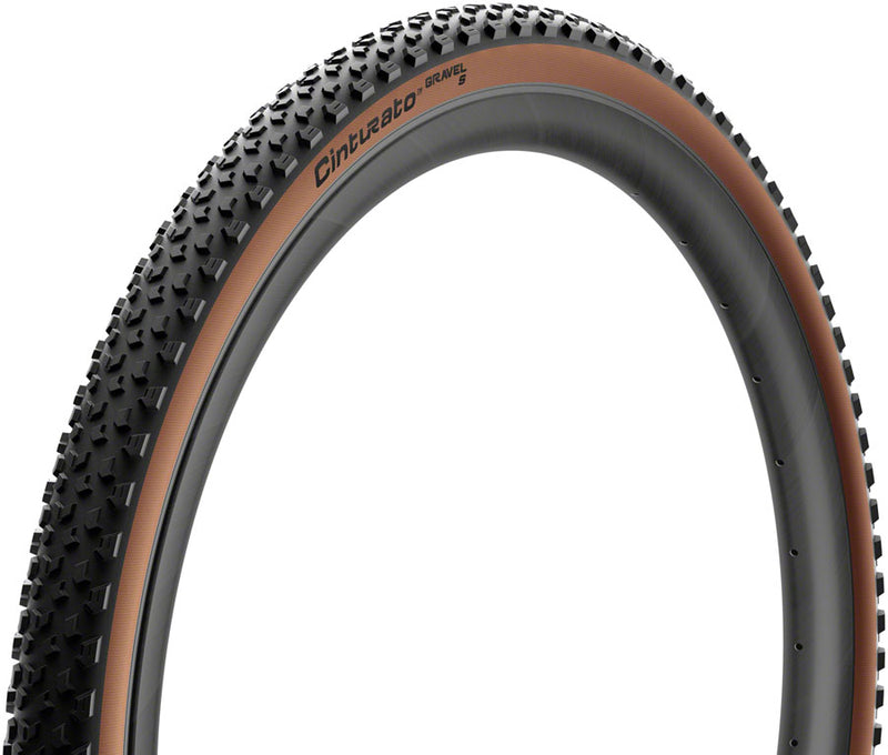 Load image into Gallery viewer, Pirelli Cinturato Gravel S Tire - 700 x 45 Tubeless Folding Black/Tan
