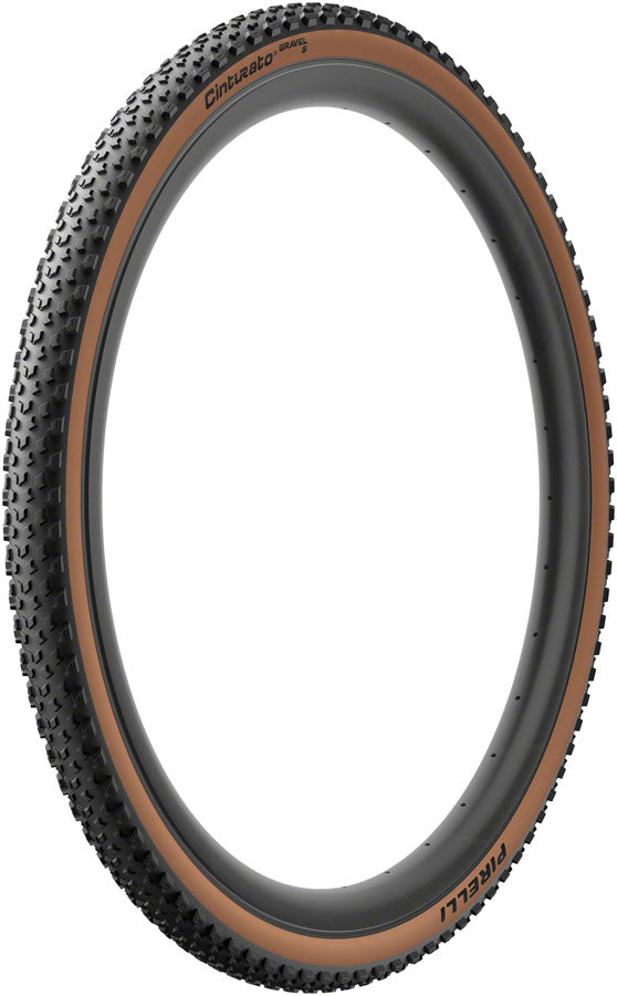 Load image into Gallery viewer, Pirelli Cinturato Gravel S Tire - 700 x 45 Tubeless Folding Black/Tan
