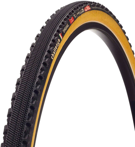 Challenge Chicane Pro Tire 700x33C Folding Clincher Natural SuperPoly PPS 300TPI Tanwall