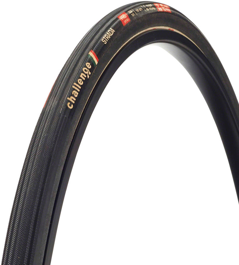 Load image into Gallery viewer, Challenge Strada Pro Tire 700x25C Folding Clincher Natural SuperPoly PPS 300TPI Black
