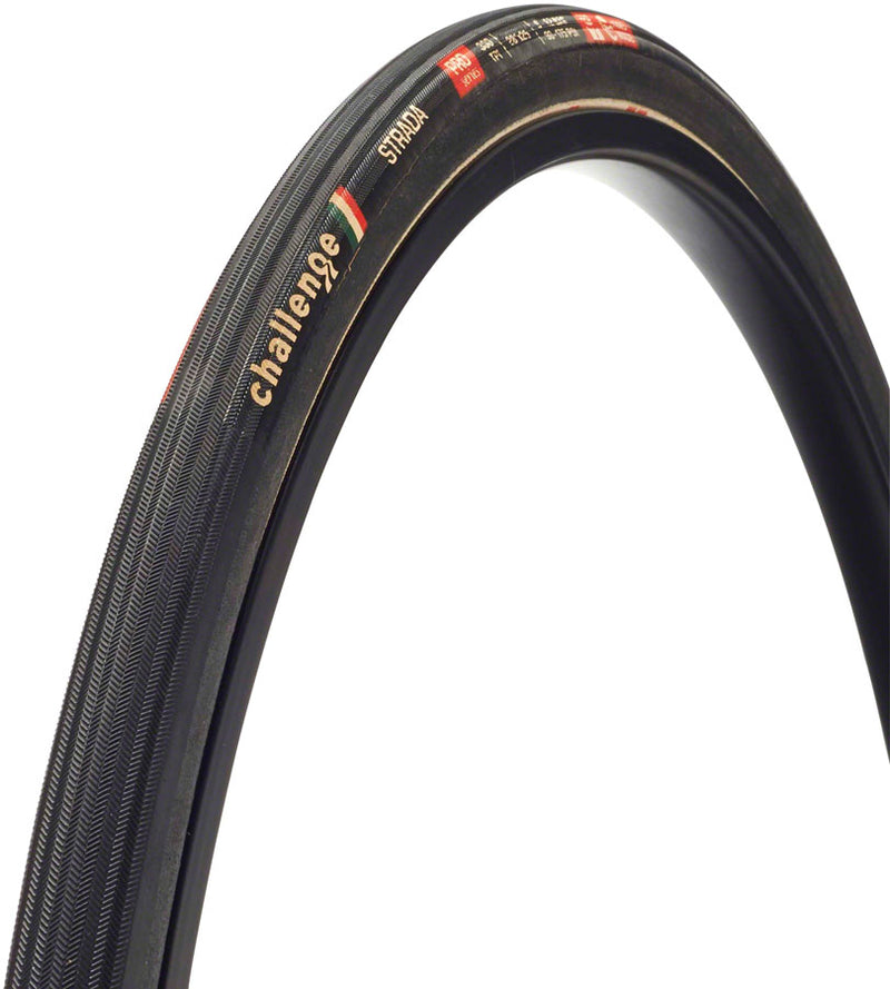 Load image into Gallery viewer, Challenge Tire Strada Pro Tubular Tire 700x25 Black
