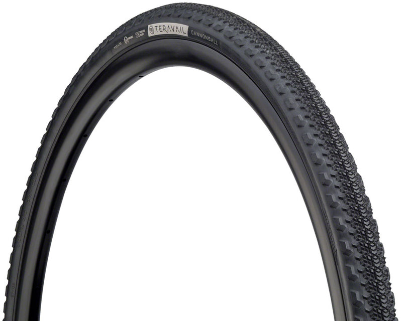 Load image into Gallery viewer, Teravail Cannonball Tire - 700 x 35 Tubeless Folding BLK Durable Fast Compound
