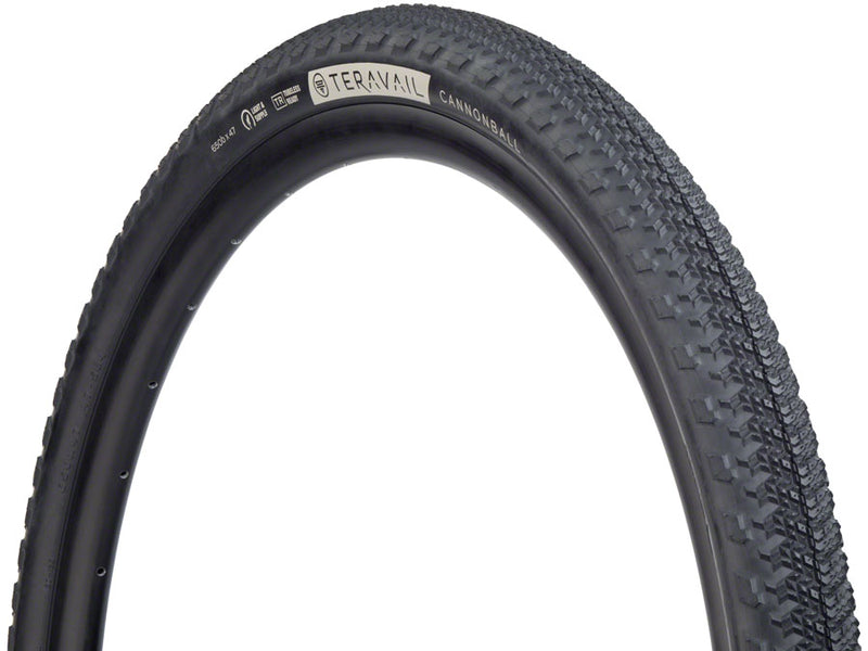 Load image into Gallery viewer, Teravail Cannonball Tire - 650b x 47 Tubeless Folding BLK Light Supple Fast Compound
