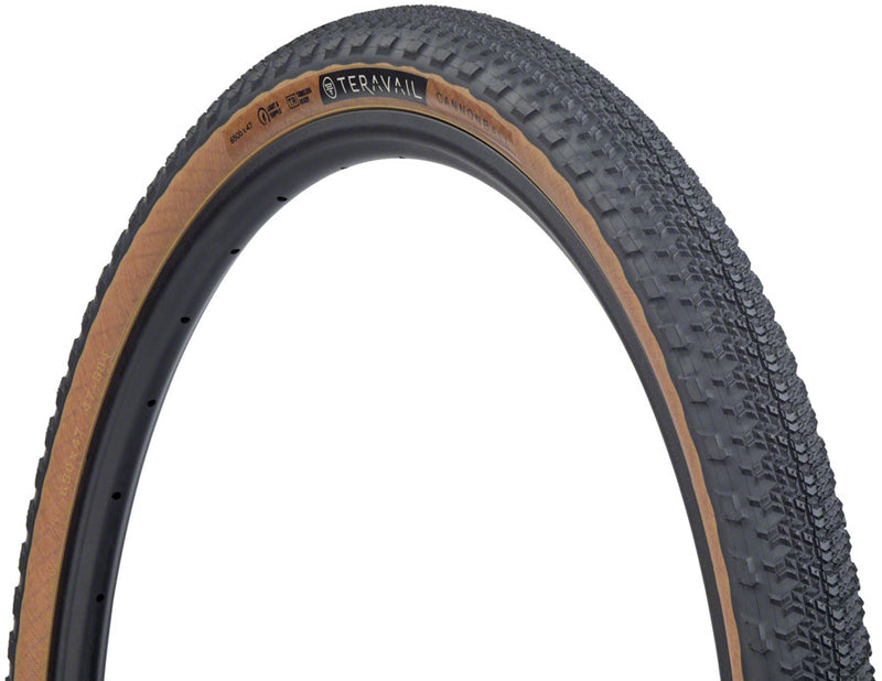 Load image into Gallery viewer, Teravail Cannonball Tire - 650b x 47 Tubeless Folding Tan Light and Supple
