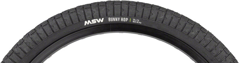 Load image into Gallery viewer, MSW Bunny Hop Tire - 20 x 2.0 Black Folding Wire Bead 33tpi
