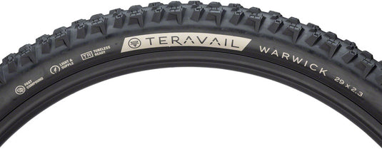 Teravail Warwick Tire - 29 x 2.3 Tubeless Folding BLK Ultra-Durable