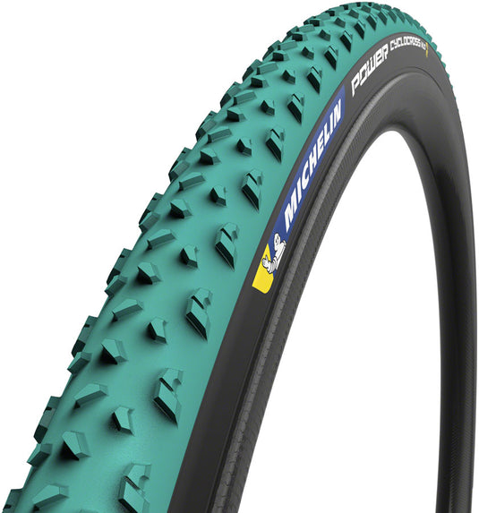 Michelin Power Cyclocross Mud Tire 700x33C Folding Tubeless Ready GreenCompound Bead2Bead Protek 3x120TPI Green