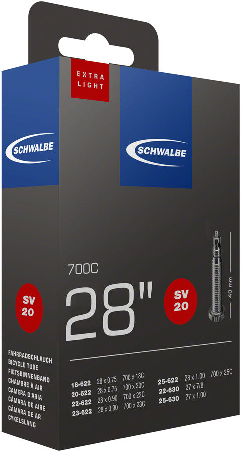 Schwalbe Extra Light Tube - 700 x 18 - 25mm 40mm Presta Valve