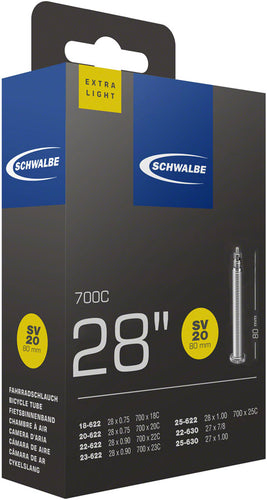 Schwalbe Extra Light Tube - 700 x 18 - 25mm 80mm Presta Valve