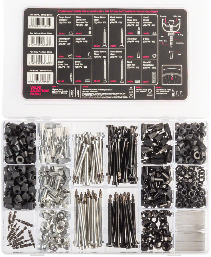 Load image into Gallery viewer, Muc-Off Workshop-Tubeless Valve Kit Box Black/Silver

