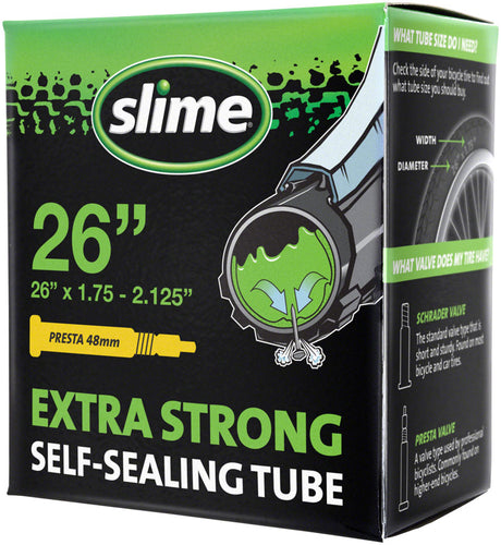 Slime Self-Sealing Tube - 26 x 1.75 - 2.125 48mm Presta Valve