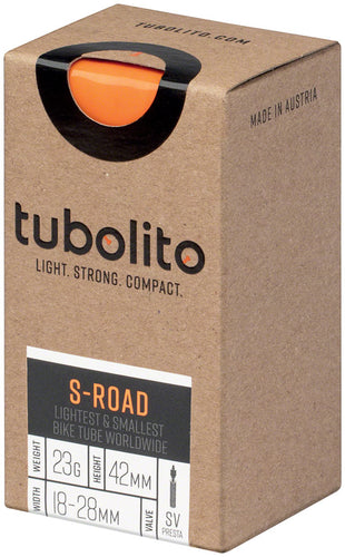 Tubolito Tubo BMX Tube - 20 x 1 1/8-1 3/8 42mm Presta Valve Orange