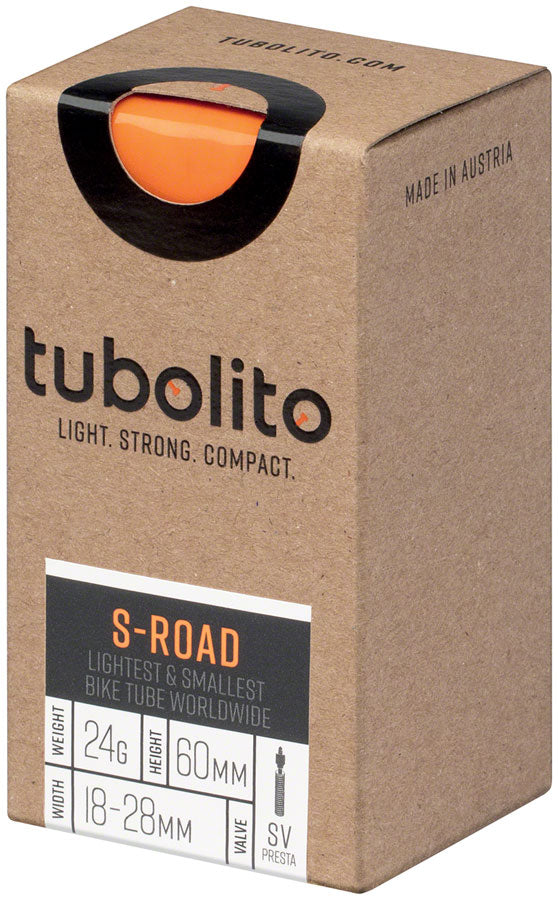 Load image into Gallery viewer, Tubolito S-Tubo Road Tube - 700 x 18-32mm 60mm Presta Valve Orange
