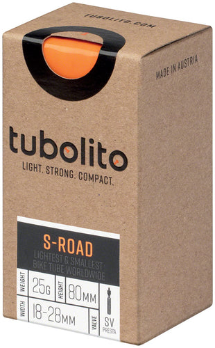 Tubolito S-Tubo Road Tube - 700 x 18-32mm 80mm Presta Valve Orange