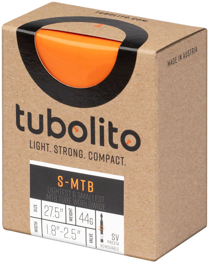 Load image into Gallery viewer, Tubolito S-Tubo MTB Tube - 27.5 x 1.8-2.5 42mm Presta Valve Orange
