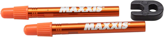 Maxxis MVS Tubeless Valves - Presta 60mm Pair Orange